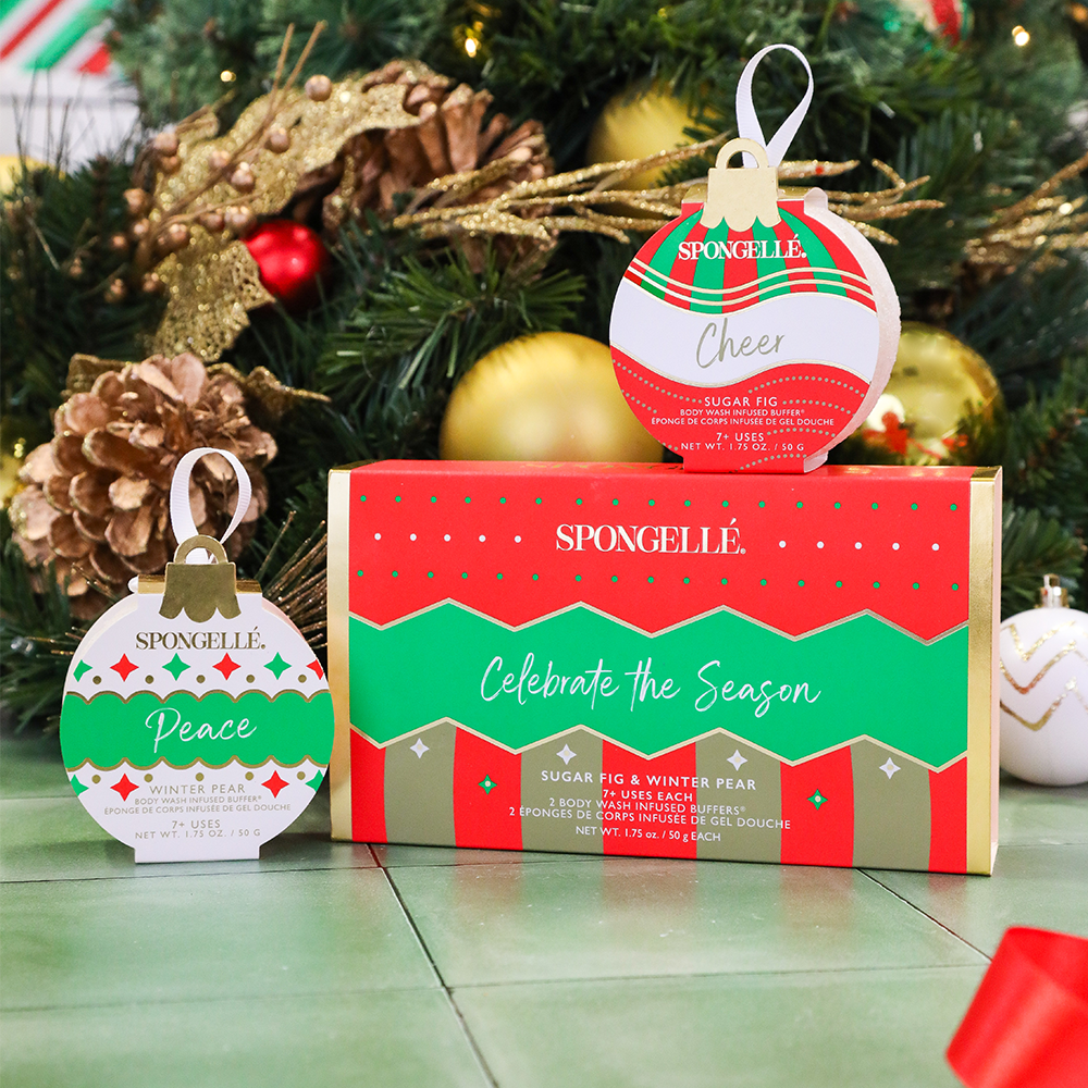 Spongelle Holiday Ornament Gift Set Christmas