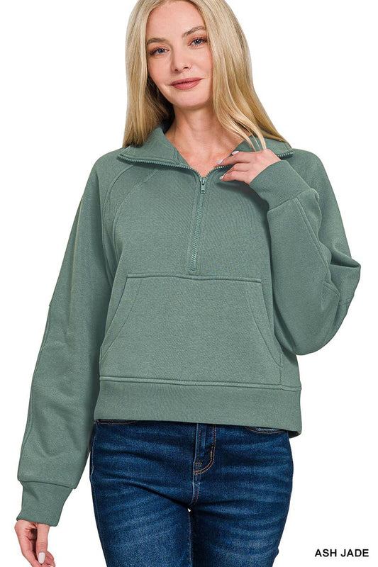 Jade Fleece Half Zip Sweatshirt