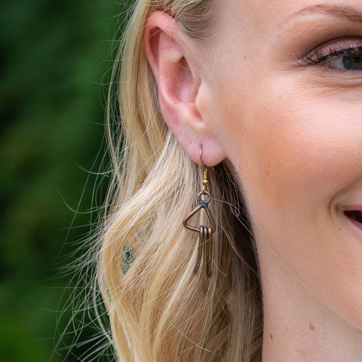 Fringed Triangles Earrings