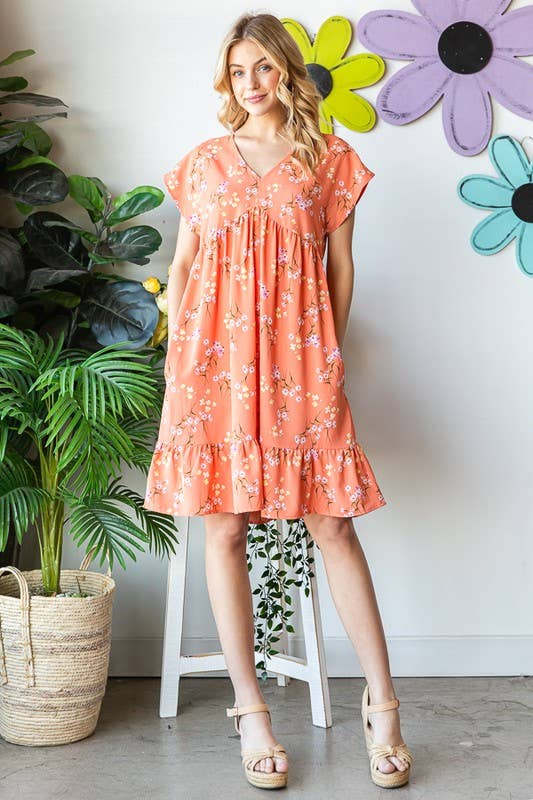 Floral baby doll dress