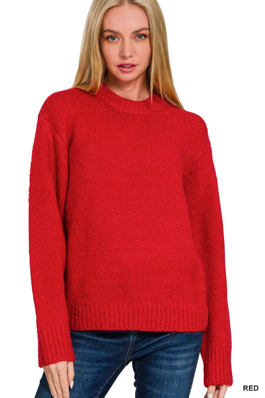 Red Round Neck Sweater