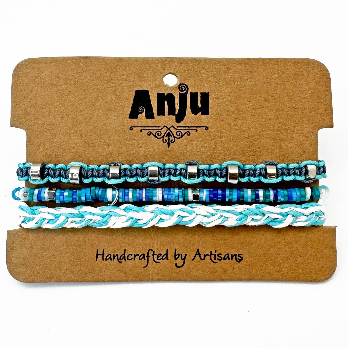 Weave & Wander Turquoise Tranquility Trio Bracelet Set