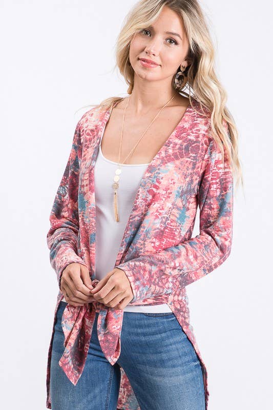 Plus Multi color open cardigan