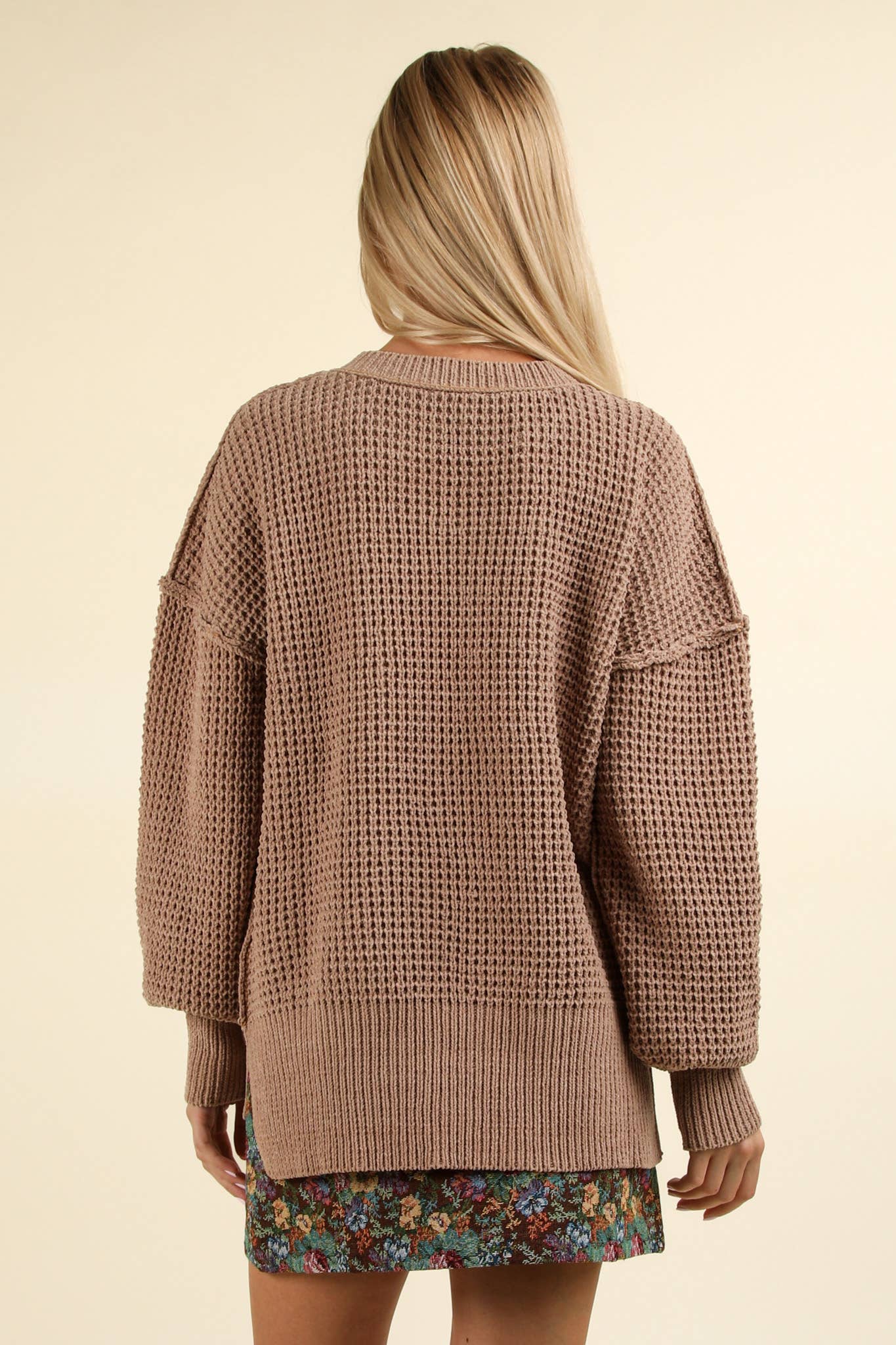 Camel Soft Comfy Oversized Knit Sweater