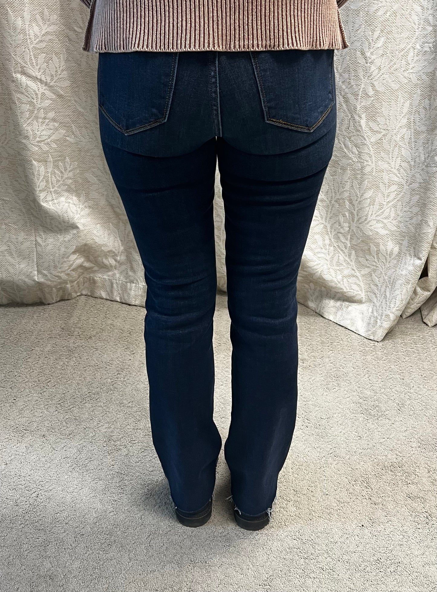 Lena- Judy blue mid rise bootcut jeans