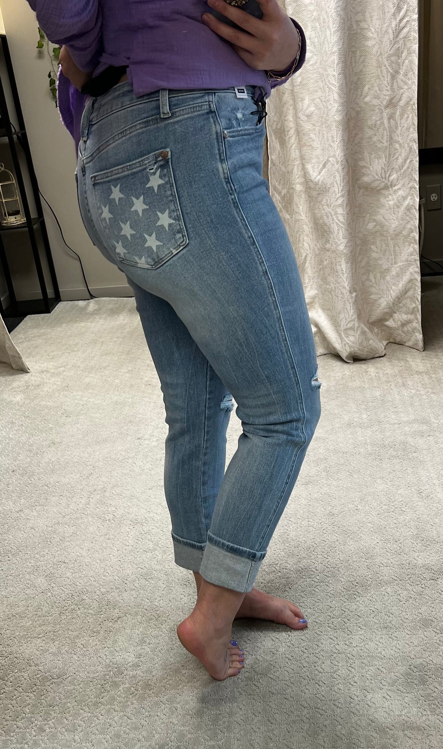 Amy Judy Blue American Stars Cuffed Jeans