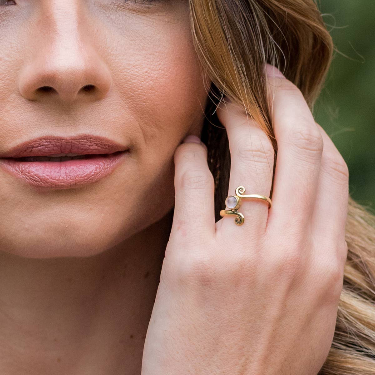 Gold with Rose Quartz ring