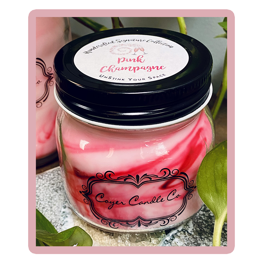 Pink Champagne -8oz Candle Jar