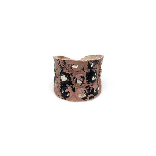 Silver Dusty Rose Rivets ring