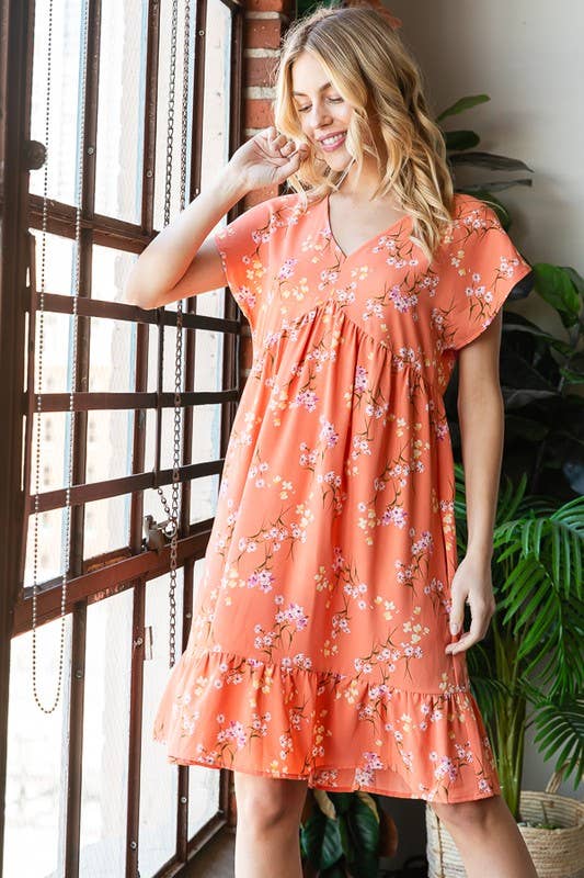 Floral baby doll dress