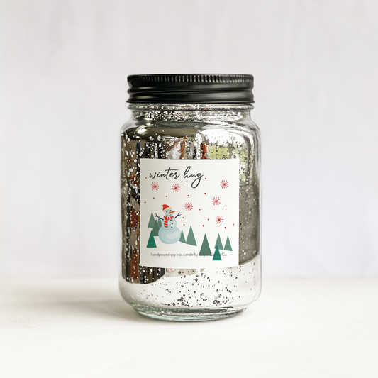 Winter Hug 16 oz Speckled Pint Jar Candle