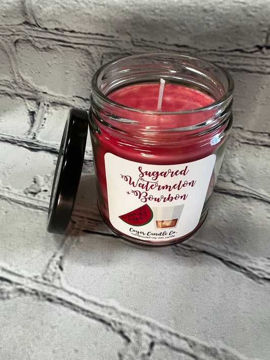 Sugared watermelon & bourbon -9oz candle